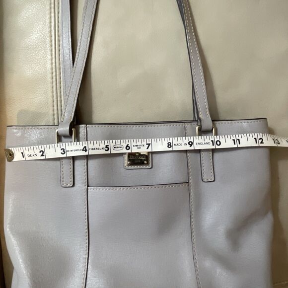 Dooney & Bourke Small Lexington Shopper Tote Bag Saffiano Leather Gray - Picture 16 of 16